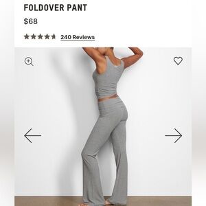 Skims foldover pant heather gray ribbed